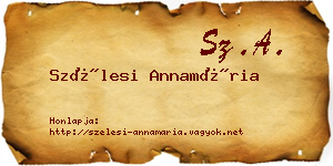 Szélesi Annamária névjegykártya