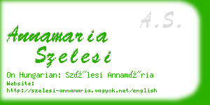 annamaria szelesi business card